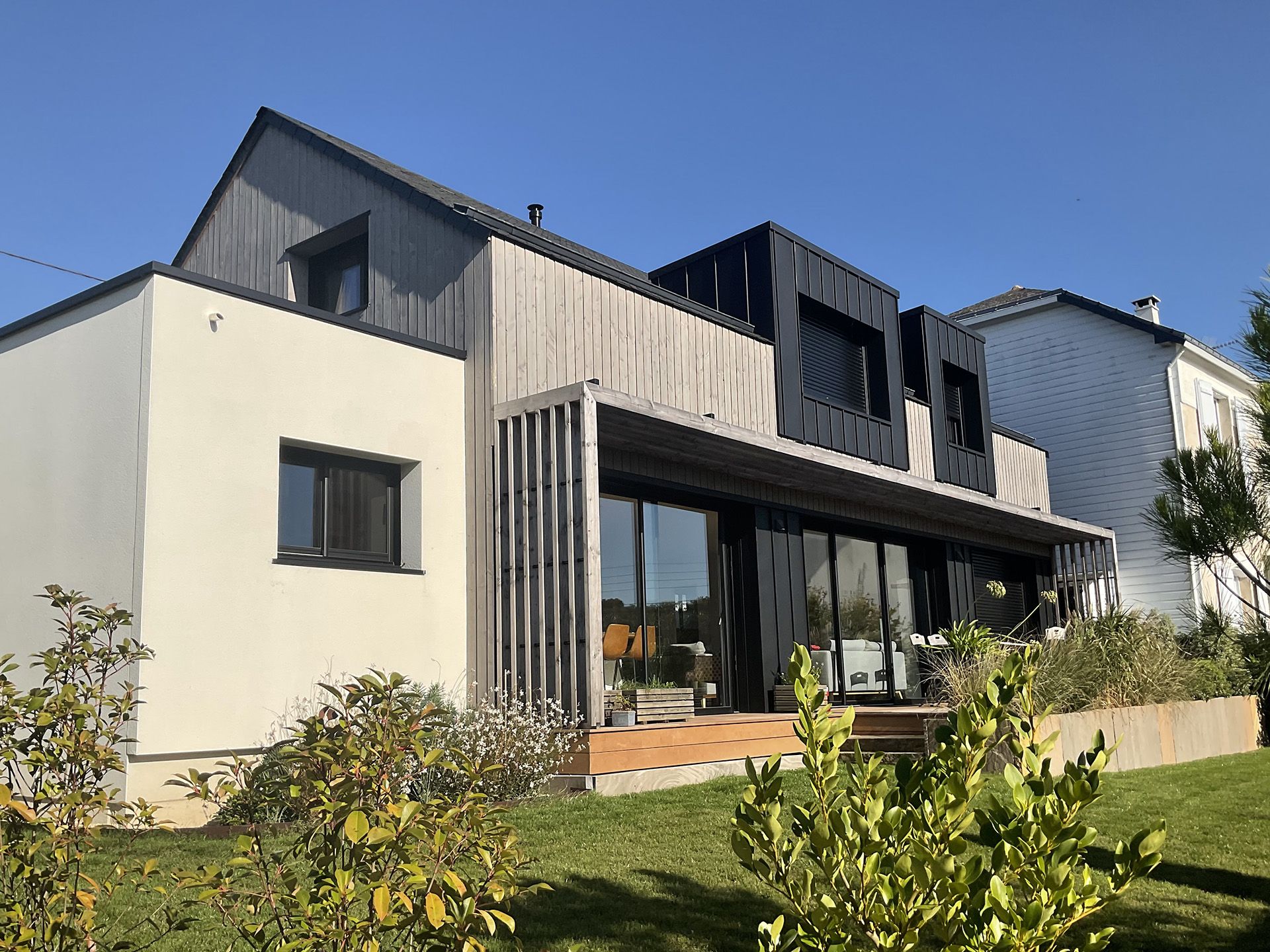 maison neuve bois zinc la baule